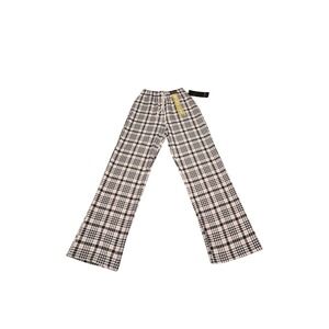 Angel Cult Brown Houndstooth Plaid Wide Leg Pants Juniors Size S